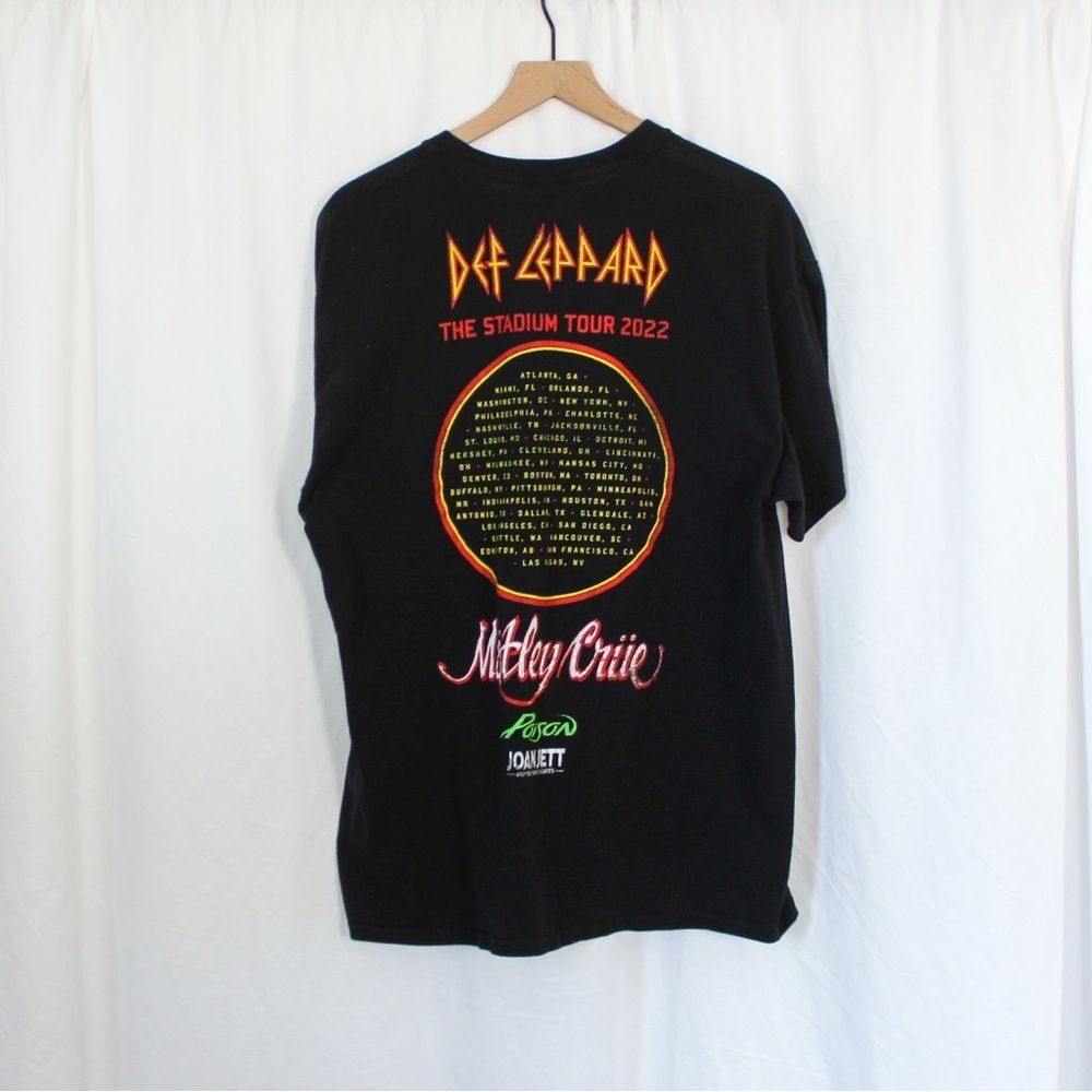 Def Leppard Motley Crue The Stadium Tour Tee 2022 Extra Large - Picture 3 of 7